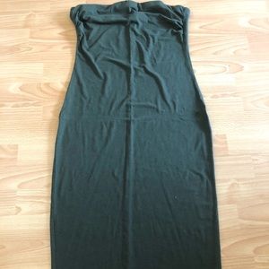 Olive green Midi bodycon dress